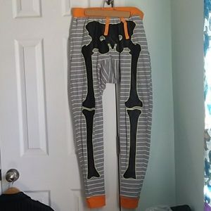 Glow in the dark skeleton pajama bottoms
